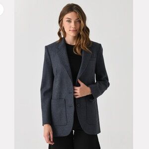 NWT Vanessa Bruno Bradley Blazer – Navy Houndstooth – FR 38 / US 6